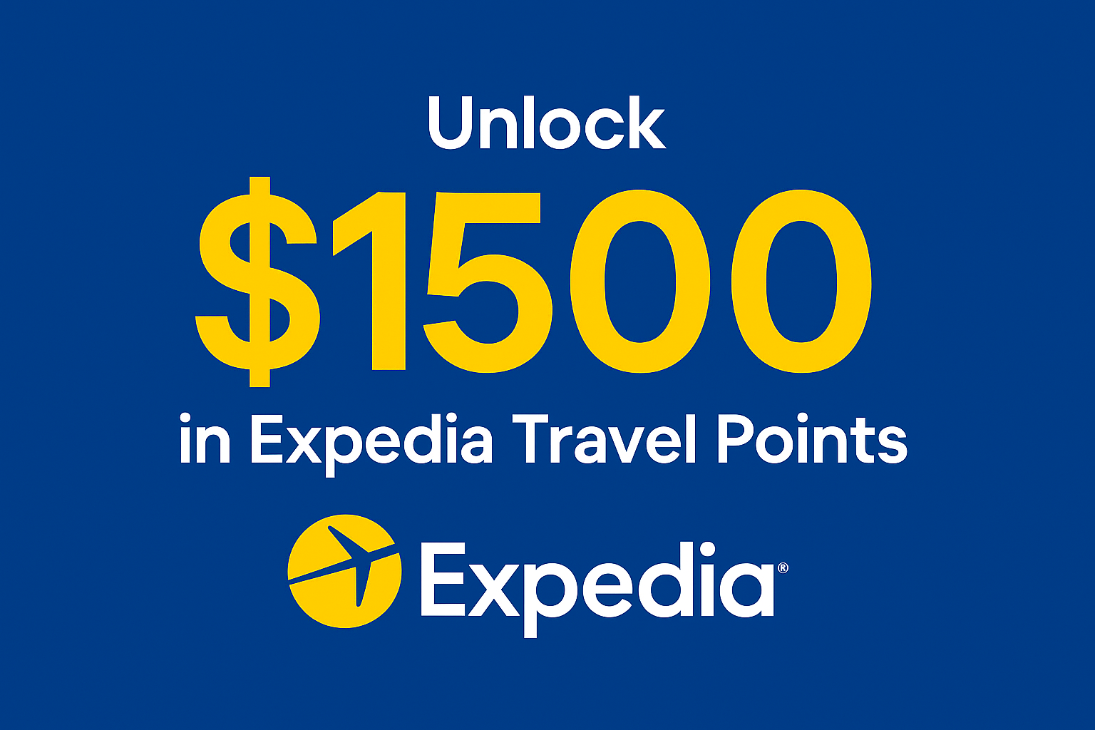 $1500 Expedia Travel Points